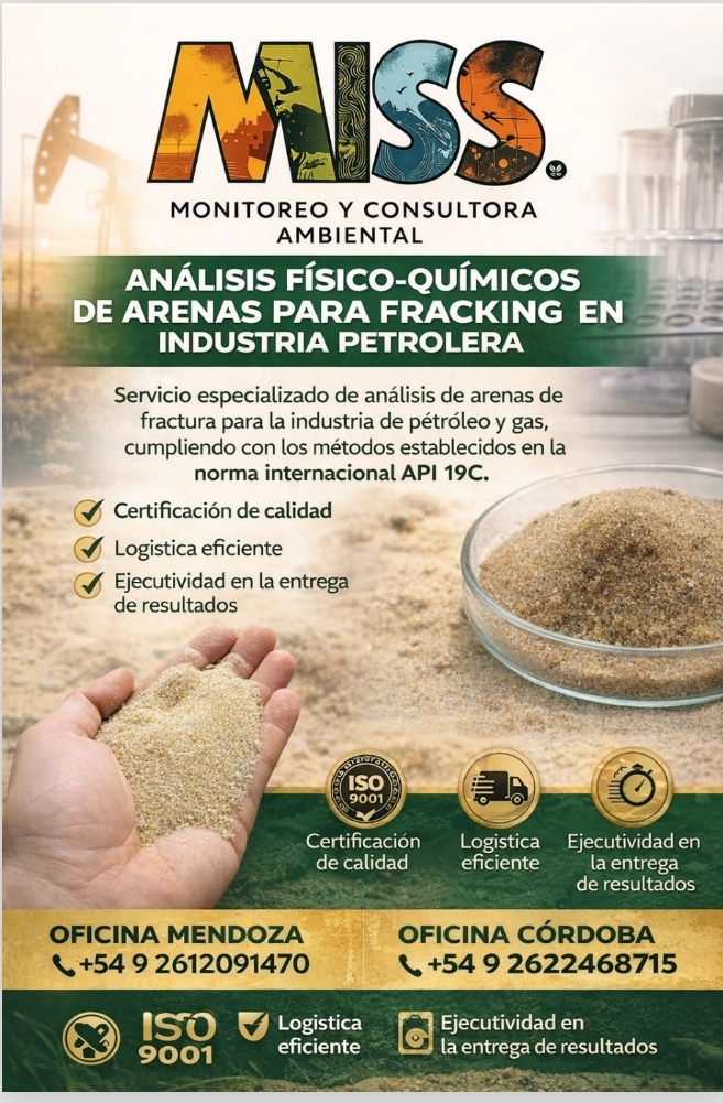 Análisis de arenas de fractura para la industria petrolera